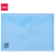 DELI FILE BAG SNAP A4 2C TRANSLUCENT - BLUE 1X10