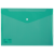 DELI FILE BAG SNAP A4 2C TRANSLUCENT - GREEN 1X10