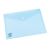 DELI FILE BAG SNAP A4 2C TRANSLUCENT - LIGHT BLUE 1X10