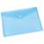 DELI FILE BAG SNAP FC 2C TRANSLUCENT - BLUE 1X10