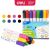 DELI WHITEBOARD MARKERS SOFT TIP 8 ASSORTED COLOURS BLISTER SET