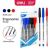 DELI BALL POINT PEN 1.0MM 10 PCS 3 COLOURS BLISTER 5 BLUE,3 BLACK,2 RED