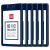 DELI NAME BADGE - VERTICAL BLUE 54X89MM