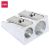 DELI ALU. 2-HOLE SHARPENER Φ7MM Φ12MM SILVER