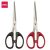 DELI PP STAINLESS STEEL SCISSORS 160MM, BLACK, RED ASST.