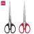 DELI PP STAINLESS STEEL SCISSORS 180MM,BLACK, RED ASST.